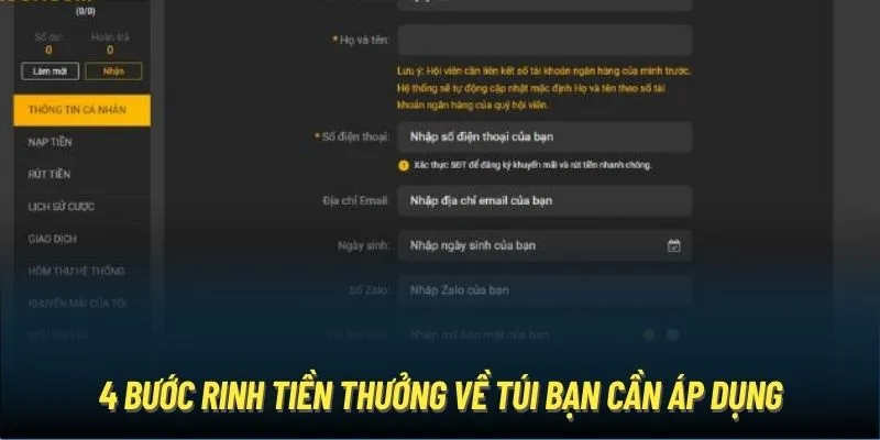 4 bước rinh tiền thưởng về túi bạn cần áp dụng